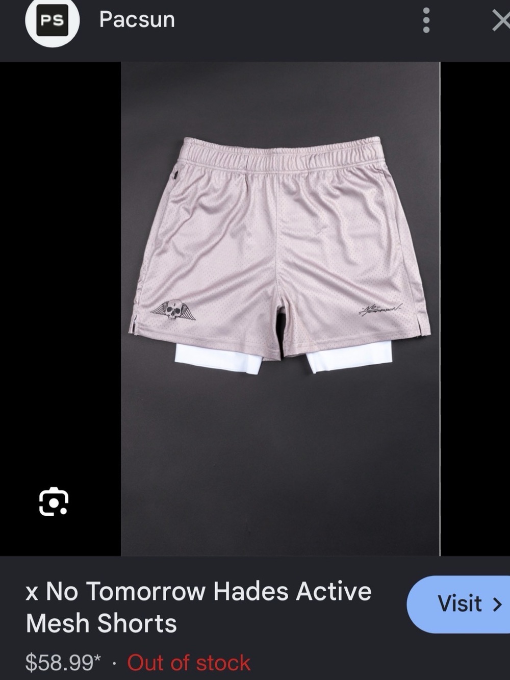 No Tomorrow Hades Active Mesh Shorts